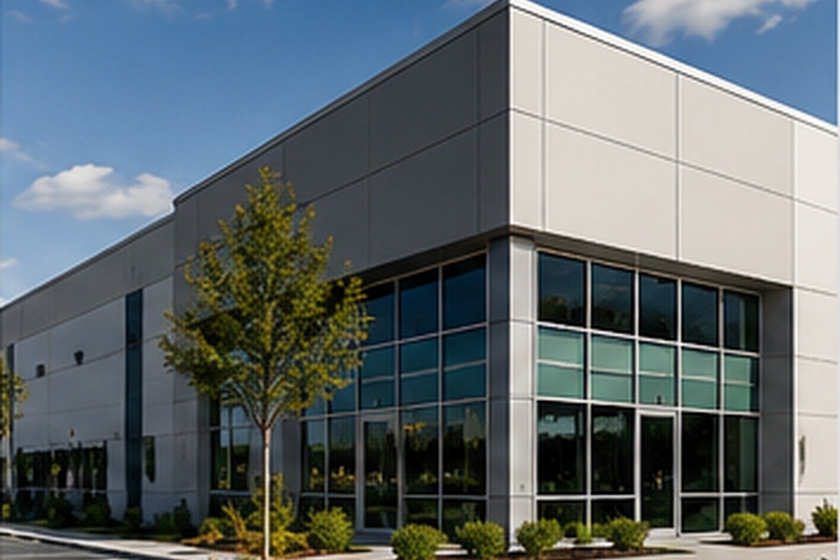 Modern commercial real estate building